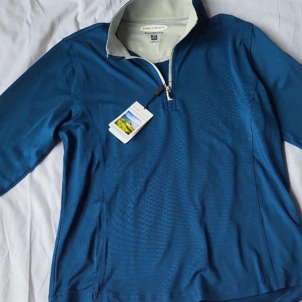 Pebble Beach Quarter Zip Pullover Long Sleeves Size Small